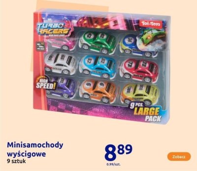 Minisamochody wyścigowe 9 sztuk promocja w Action