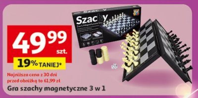 Gra szachy magnetyczne 3 w 1 promocja w Auchan