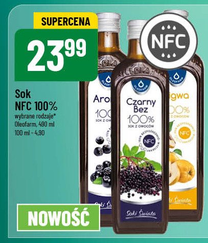 Sok z czarnego bzu 100% Oleofarm promocja