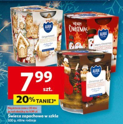 Świeca zapachowa w szkle 100 g, różne rodzaje promocja w Auchan