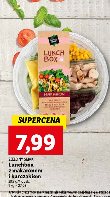 Lunchbox makaron i kurczak Zielony smak promocja