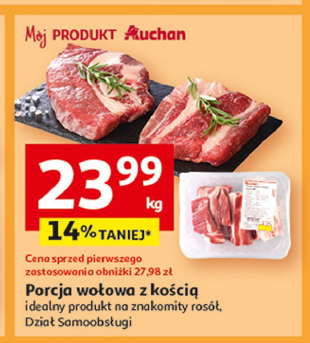 Porcja rosołowa wołowa Auchan promocja