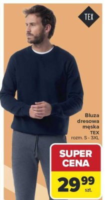 Spodnie dresowe męskie TEX rozm. S - 3XL najniższa cena z 30 dni przed obniżką - 59,99 zł promocja w Carrefour