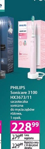 Szczoteczka soniczna 3100 hx3673/11 Philips sonicare promocja