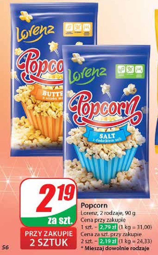 Popcorn salt Lorenz popcorn promocja