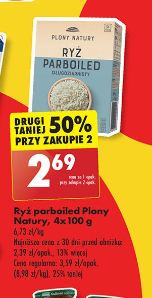 Ryż parboiled Plony natury promocja w Biedronka