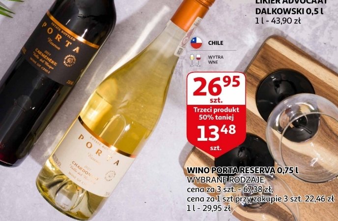 Wino Porta reserva chardonnay promocja