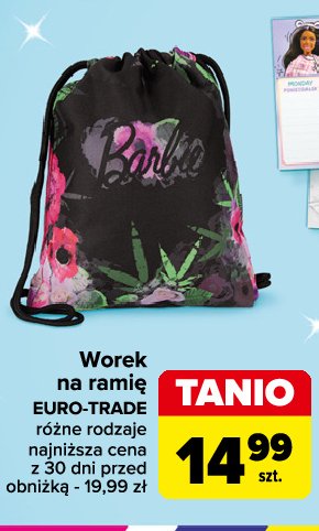 Worek na plecy barbie Euro-trade promocja w Carrefour