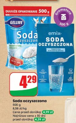 Soda oczyszczona Gellwe promocja w Dino