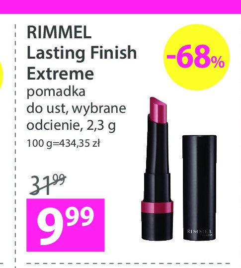 Szminka do ust 200 blush touch Rimmel lasting finish extreme promocja