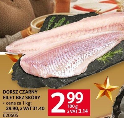 Dorsz czarny filet bez skóry promocja w Selgros