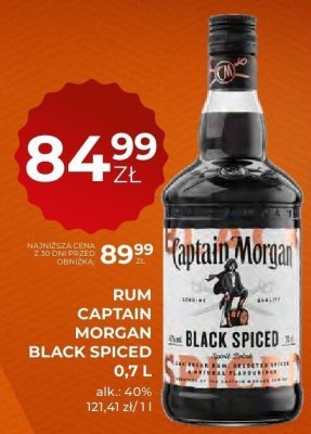 Rum Captain Morgan Black Spiced 0,7 L promocja w Duży Ben