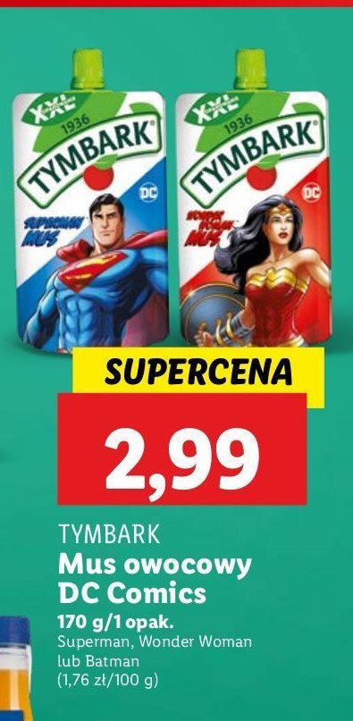 Mus wonder woman Tymbark promocja