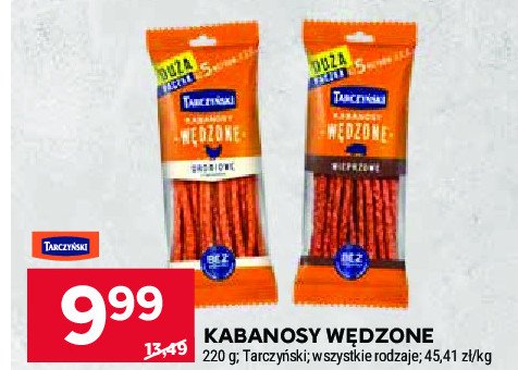 Kabanosy wędzone drobiowe Tarczyński promocja w Stokrotka