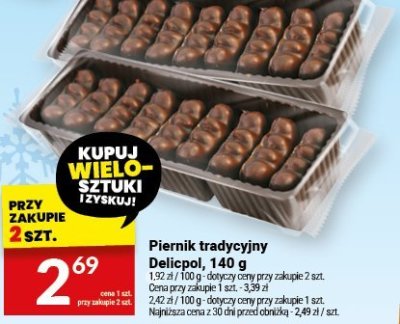 Piernik tradycyjny Delicpol, 140 g promocja w Twój Market