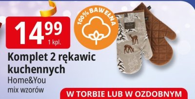 Komplet 2 rękawic kuchennych Home&You promocja w Leclerc