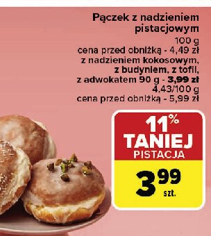 Pączek z budyniem i posypką kolorową promocja