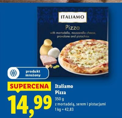 Pizza Italiamo z mortadelą, serem i pistacjami 350 g promocja w Lidl