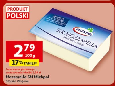 Mozzarella SM Mlekpol Słoisko Wagowe promocja w Auchan