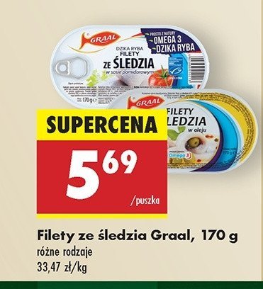 Filety śledziowe w sosie pomidorowym Graal promocja