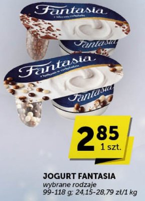 Jogurt Fantasia wybrane rodzaje 99-118 g 24.15-28.79 zł/kg promocja w Groszek