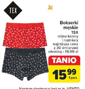 Bokserki męskie Tex promocja w Carrefour