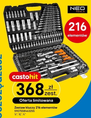 Zestaw kluczy 216 elementów Neo Tools promocja w Castorama
