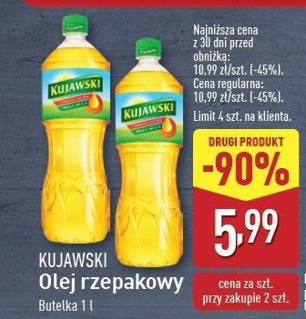 Olej rzepakowy Kujawski Kujawski kruszwica promocja w Aldi