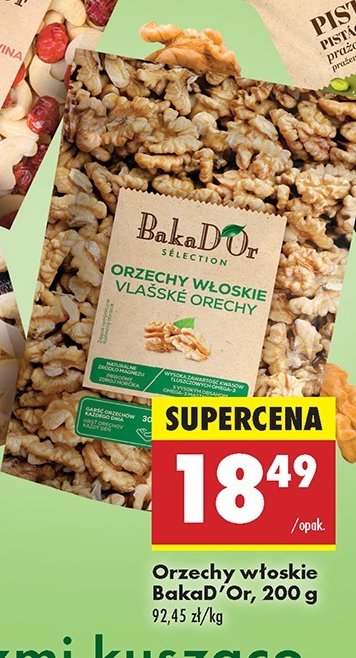 Orzechy włoskie Bakad'or promocja w Biedronka
