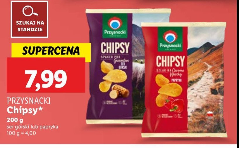 Chipsy ser górski Przysnacki promocja w Lidl