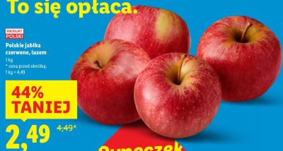 Jabłka czerwone polskie, luzem promocja w Lidl
