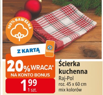 Ścierka kuchenna Raj-Pol promocja w Leclerc