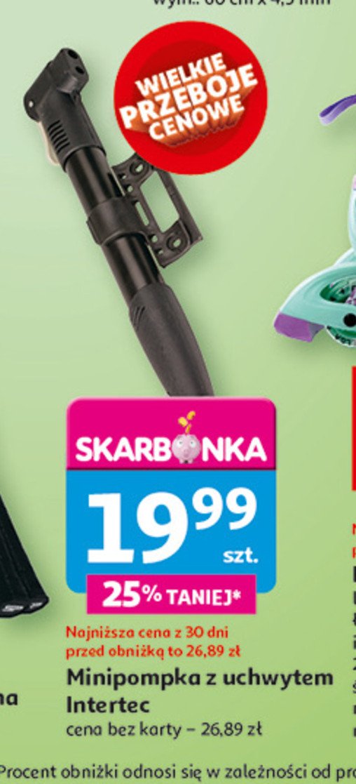 Pompka mini z adapterem Intertec promocja w Auchan