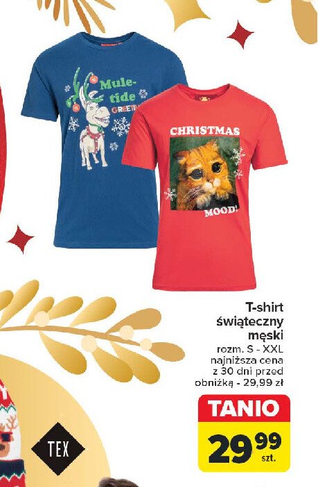 T-shirt świąteczny męski promocja w Carrefour