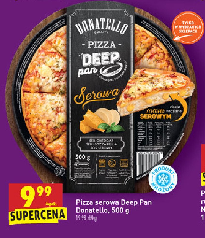 Pizza serowa deep pan Donatello pizza promocja