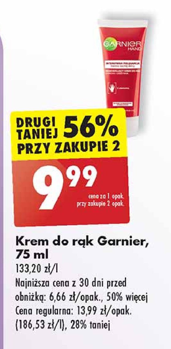 Krem do rąk intensywnie regenerujący Garnier hand promocja