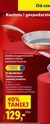 Patelnia premium z powłoką miedzianą SilverCrest ⌀ 24 cm promocja w Lidl
