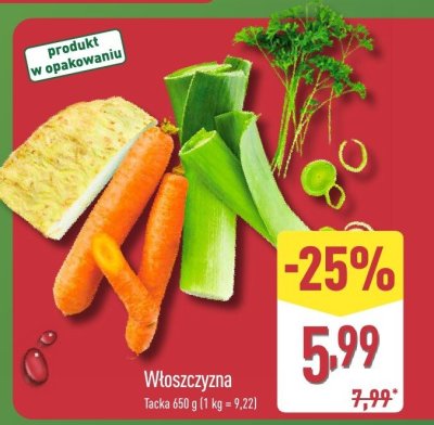 W艂oszczyzna tacka 650 g Aldi promocja w Aldi