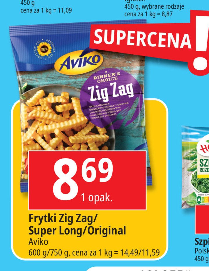 Frytki super długie Aviko promocja