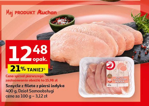 Sznycle z fileta z piersi indyka Auchan promocja