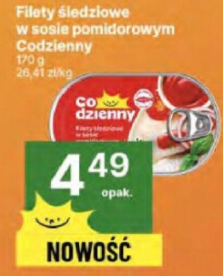 Filety śledziowe w sosie pomidorowym Codzienny promocja w Delikatesy Centrum