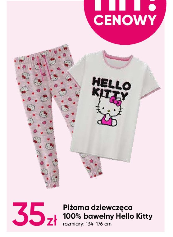 Piżama dziecięca hello kitty 134-176 cm promocja