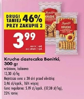 Ciasteczka kruche z nadzieniem wiśniowym Bonitki promocja