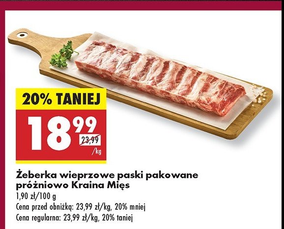 Żeberka wieprzowe Kraina mięs promocja