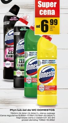 Płyn lub żel do WC DOMESTOS, różne rodzaje promocja w Supeco