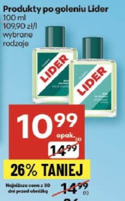 Produkty po goleniu Lider promocja w Delikatesy Centrum