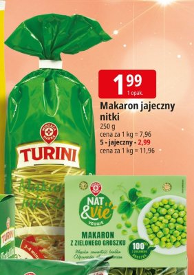 Makaron jajeczny nitki Turini promocja w Leclerc