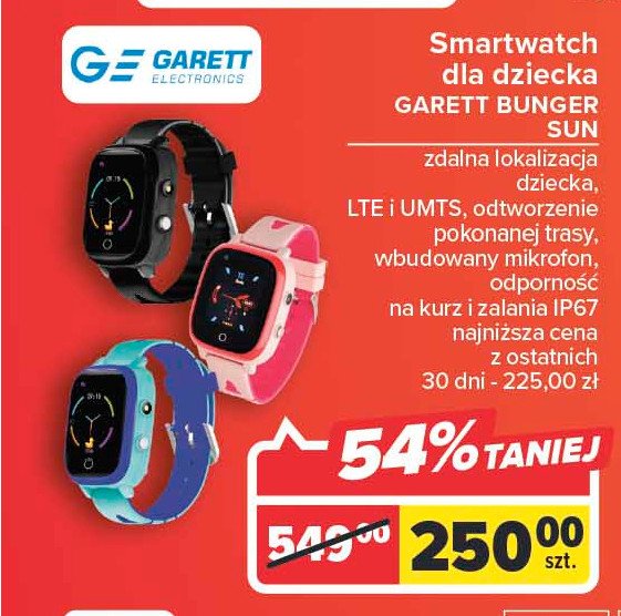 Smartwatch kids bunger sun 4g Garett promocja
