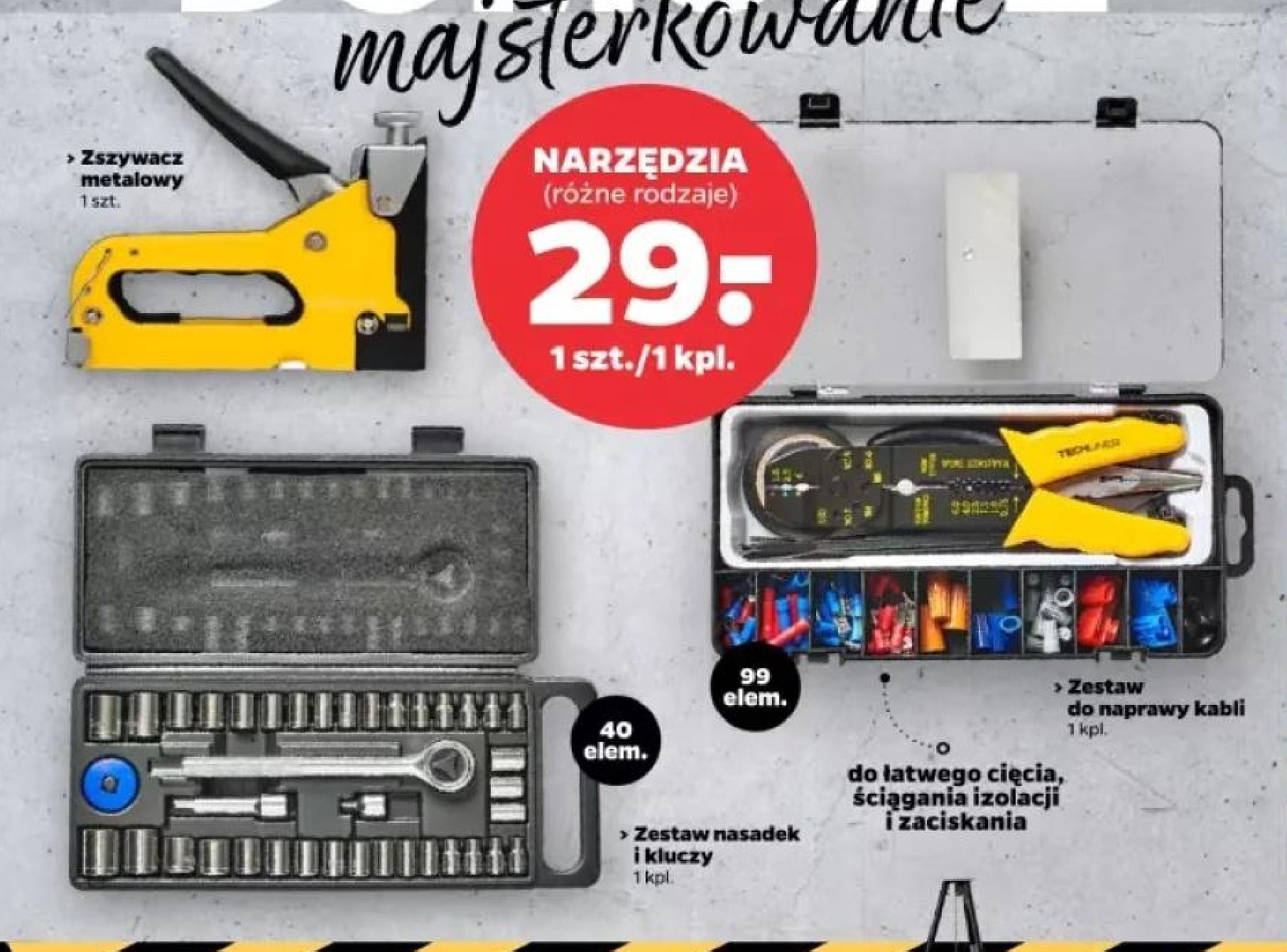 Zestaw naprawczy do przewodów Techliner promocja w Netto