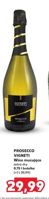 Wino Vigneti prosecco extra dry promocja w Kaufland